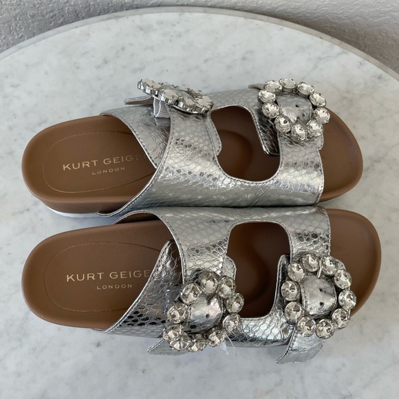 Kurt Geiger London Women's Marlo Crystal Croc-Print Sandals 36.5 - Picture 6 of 11